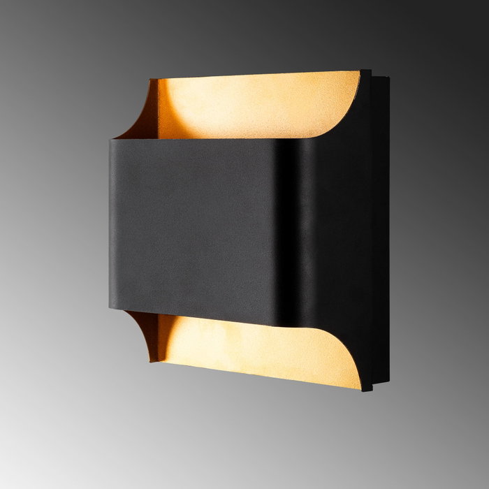 Opviq Bera - 15301 Lámpara de Pared de Metal Negra
